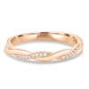 Faith - Twisted Wedding Ring with Pav - 18k Rose Gold