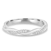 Faith - Twisted Wedding Ring with Pav - 18k White Gold