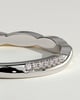 Faith - Two Third Twisted Band with Pave Wedding Ring - 18k White Gold