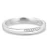 Faith - Twisted Wedding Ring with Pav - 18k White Gold