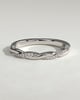 Faith - Two Third Twisted Band with Pave Wedding Ring - 18k White Gold