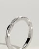 Faith - Two Third Twisted Band with Pave Wedding Ring - 18k White Gold