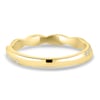 Faith - Twisted Wedding Ring with Pav - 18k Yellow Gold