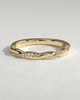 Faith - Two Third Twisted Band with Pave Wedding Ring - 18k Yellow Gold