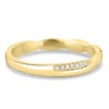 Faith - Twisted Wedding Ring with Pav - 18k Yellow Gold