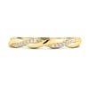 Faith - Twisted Wedding Ring with Pav - 18k Yellow Gold