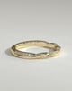Faith - Two Third Twisted Band with Pave Wedding Ring - 18k Yellow Gold
