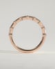 Felicity - Baguette Spaced Accent Stone Wedding Ring - 18k Rose Gold