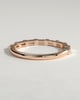 Felicity - Baguette Spaced Accent Stone Wedding Ring - 18k Rose Gold