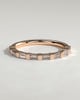 Felicity - Baguette Spaced Accent Stone Wedding Ring - 18k Rose Gold