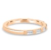 Felicity  Baguette Stone Wedding Ring - 18k Rose Gold