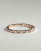 Felicity - Baguette Spaced Accent Stone Wedding Ring - 18k Rose Gold