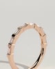 Felicity - Baguette Spaced Accent Stone Wedding Ring - 18k Rose Gold