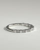 Felicity - Baguette Spaced Accent Stone Wedding Ring - 18k White Gold