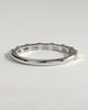 Felicity - Baguette Spaced Accent Stone Wedding Ring - 18k White Gold