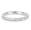 Felicity  Baguette Stone Wedding Ring - 18k White Gold