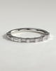 Felicity - Baguette Spaced Accent Stone Wedding Ring - 18k White Gold