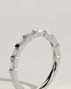 Felicity - Baguette Spaced Accent Stone Wedding Ring - 18k White Gold