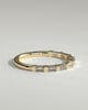 Felicity - Baguette Spaced Accent Stone Wedding Ring - 18k Yellow Gold