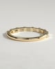 Felicity - Baguette Spaced Accent Stone Wedding Ring - 18k Yellow Gold