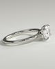 Fiona - Elongated Cushion 4 Claw Solitaire with East West Setting and Raised Basket Gallery Engagement Ring - 18k White Gold
