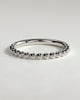 Fleur -  Beaded Band Wedding Ring - 18k White Gold