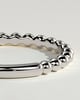 Fleur -  Beaded Band Wedding Ring - 18k White Gold