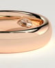 Franca - Marquise Hammer Set Cigar Band Wedding Ring - 18k Rose Gold