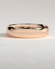 Franca - Marquise Hammer Set Cigar Band Wedding Ring - 18k Rose Gold