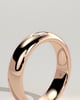 Franca - Marquise Hammer Set Cigar Band Wedding Ring - 18k Rose Gold