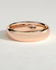 Franca - Marquise Hammer Set Cigar Band Wedding Ring - 18k Rose Gold