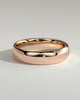 Franca - Marquise Hammer Set Cigar Band Wedding Ring - 18k Rose Gold