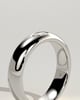 Franca - Marquise Hammer Set Cigar Band Wedding Ring - 18k White Gold