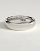 Franca - Marquise Hammer Set Cigar Band Wedding Ring - 18k White Gold