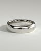 Franca - Marquise Hammer Set Cigar Band Wedding Ring - 18k White Gold