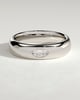 Franca - Marquise Hammer Set Cigar Band Wedding Ring - 18k White Gold
