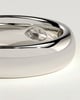 Franca - Marquise Hammer Set Cigar Band Wedding Ring - 18k White Gold