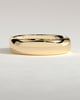 Franca - Marquise Hammer Set Cigar Band Wedding Ring - 18k Yellow Gold