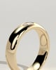 Franca - Marquise Hammer Set Cigar Band Wedding Ring - 18k Yellow Gold