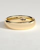 Franca - Marquise Hammer Set Cigar Band Wedding Ring - 18k Yellow Gold