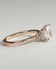 Francene - East West Radiant Solitaire with Hidden Halo - 18k Rose Gold