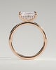Francene - East West Radiant Solitaire with Hidden Halo - 18k Rose Gold