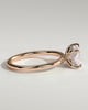 Francene - East West Radiant Solitaire with Hidden Halo - 18k Rose Gold