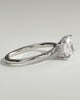 Francene - East West Radiant Solitaire with Hidden Halo - 18k White Gold