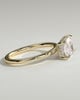 Francene - East West Radiant Solitaire with Hidden Halo - 18k Yellow Gold