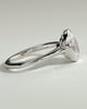 Gemma  Bezel Set Oval Solitaire - 18k White Gold