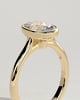 Gemma  Bezel Set Oval Solitaire - 18k Yellow Gold