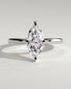 Genevieve  Marquise Solitaire - 18k White Gold