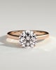 Georgia  4 Claw Cathedral Round Solitaire - 18k Rose Gold