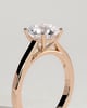 Georgia  4 Claw Cathedral Round Solitaire - 18k Rose Gold